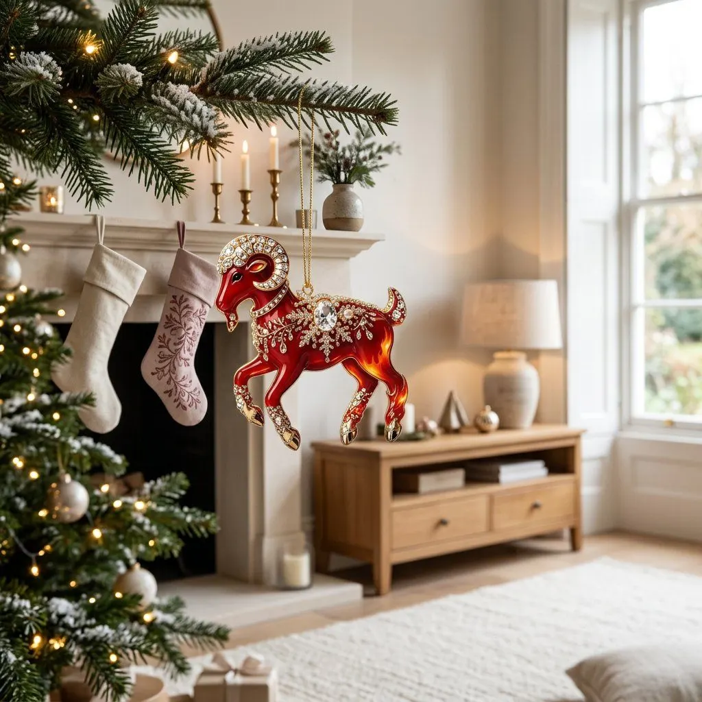 2D Lamb ornament, view 5