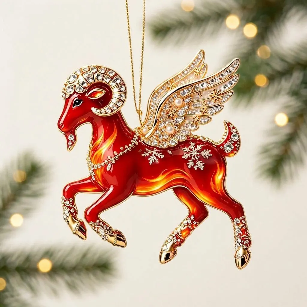 2D Lamb ornament, view 2