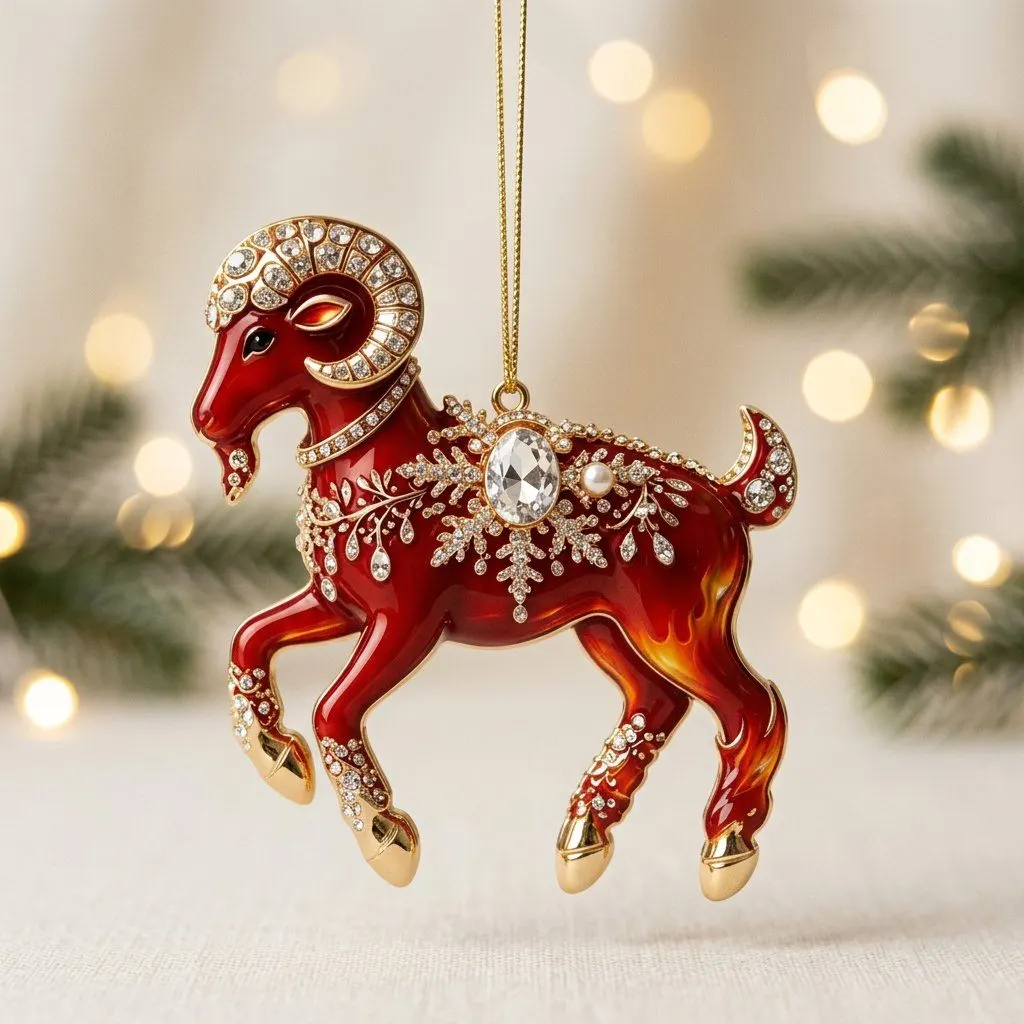 2D Lamb ornament, view 3