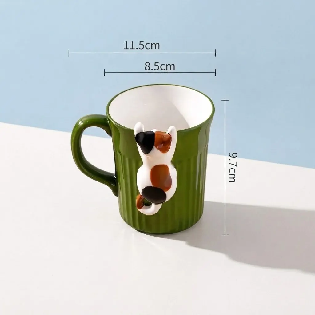 Cat ceramic mug, view 6