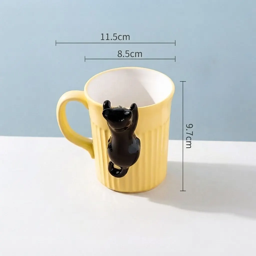 Cat ceramic mug, view 7