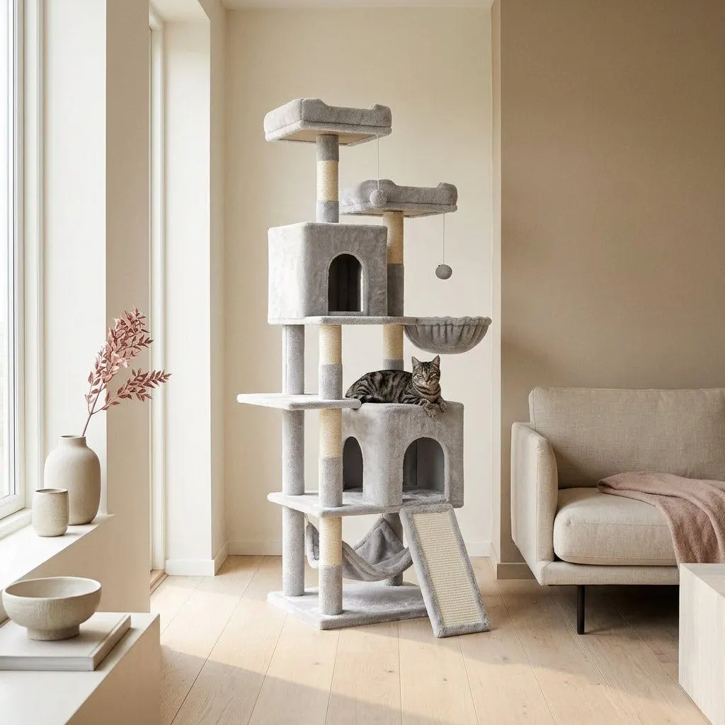 Cat tree, Light grey