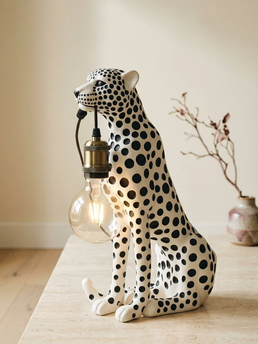 Cheetah lamp, view 2