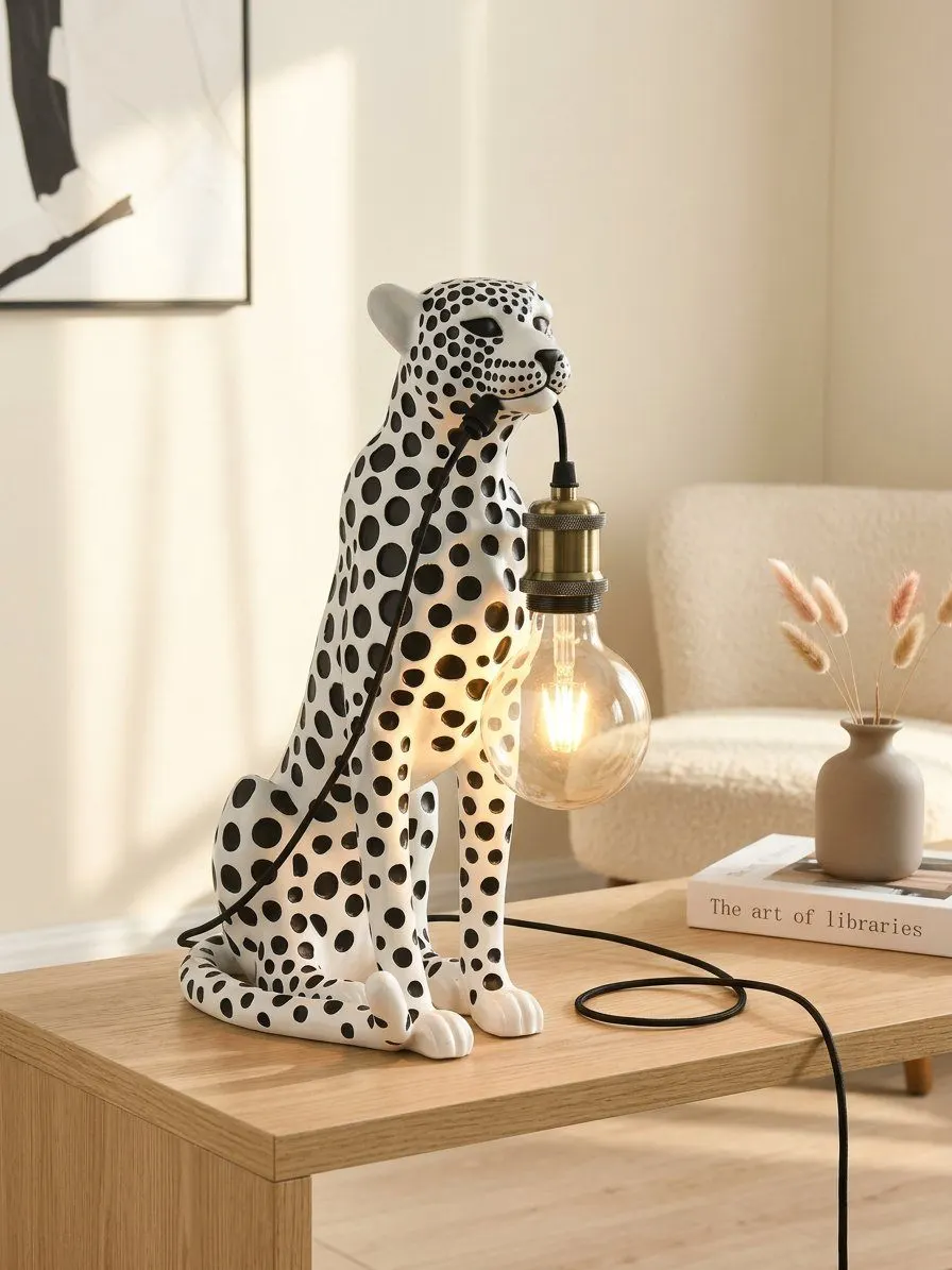 Cheetah lamp, view 4