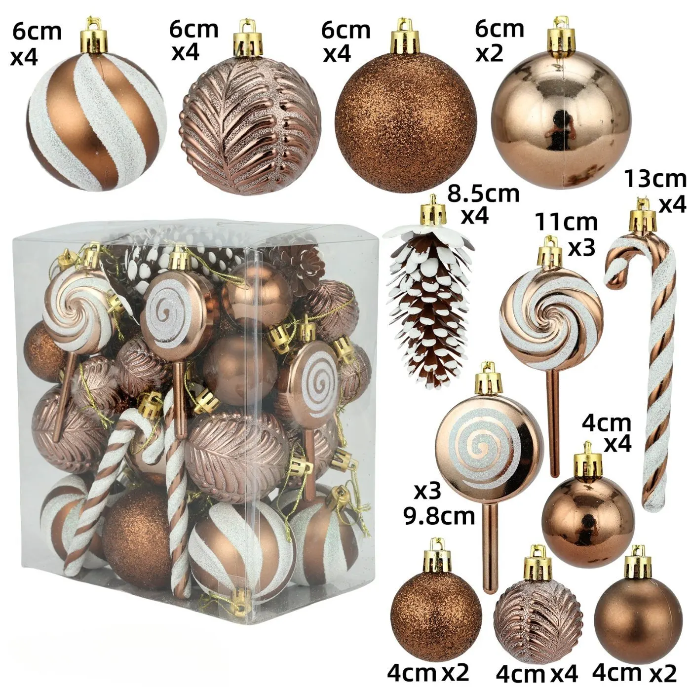 Christmas baubles set, Design one