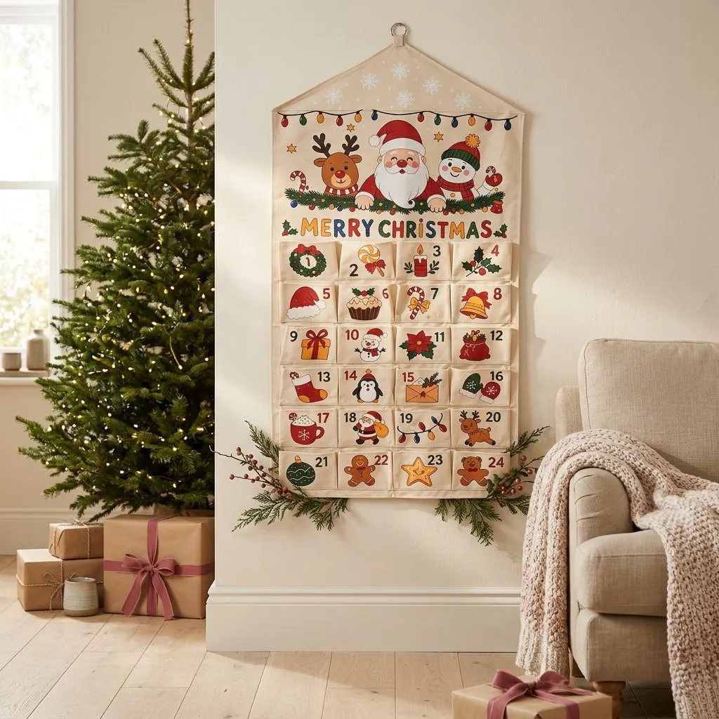 Christmas Canvas Wall Calendar, view 2