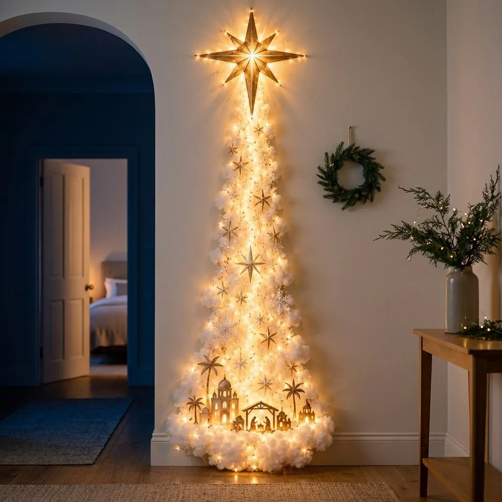 Christmas light path wall display, view 4