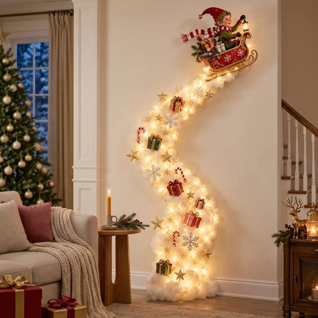 Christmas light path, view 3