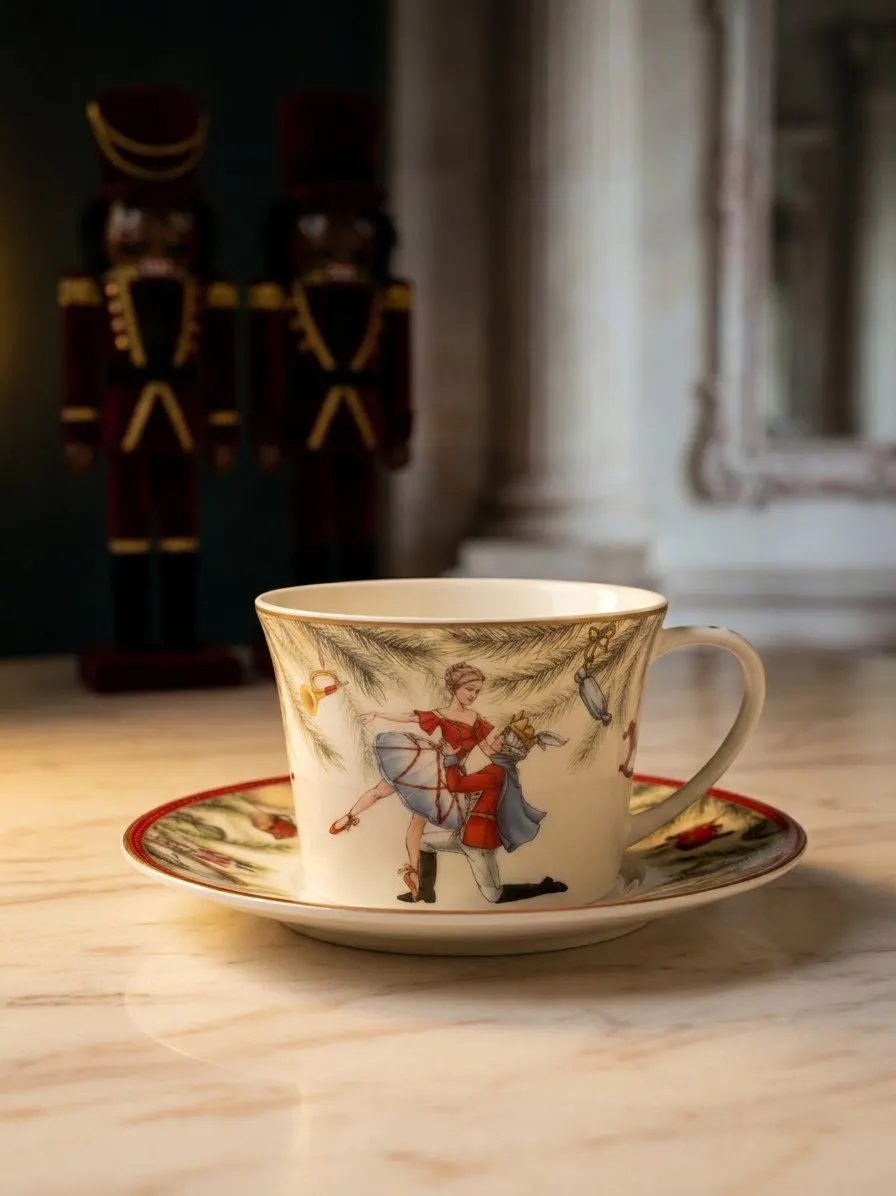 Festive Bone China Cup & Saucer, view 3