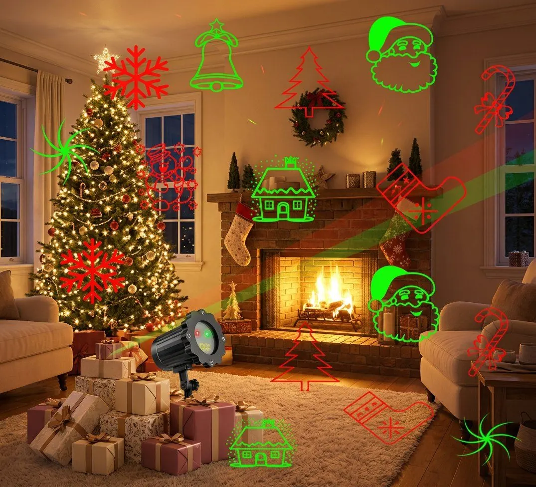 Festive LED laser projector