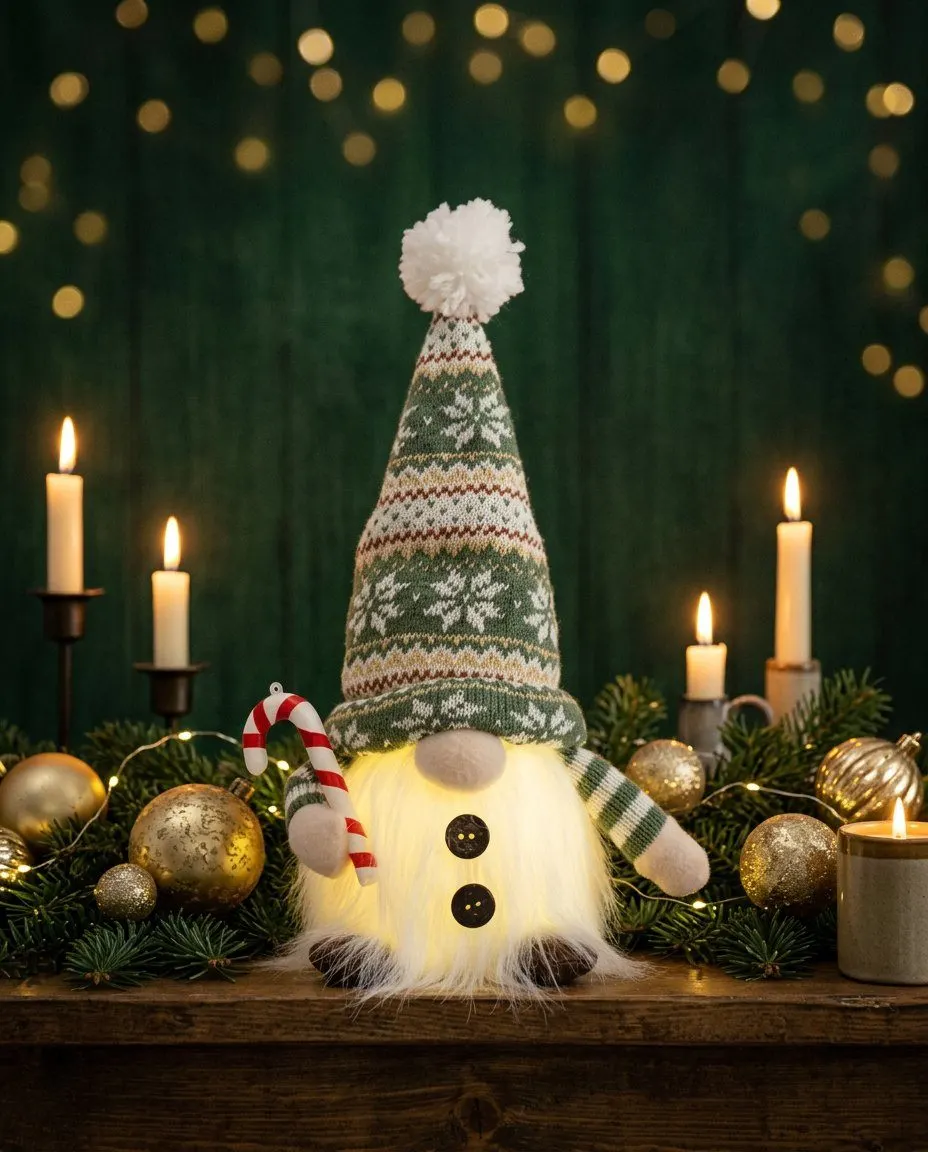Glowing Christmas gnome, view 4