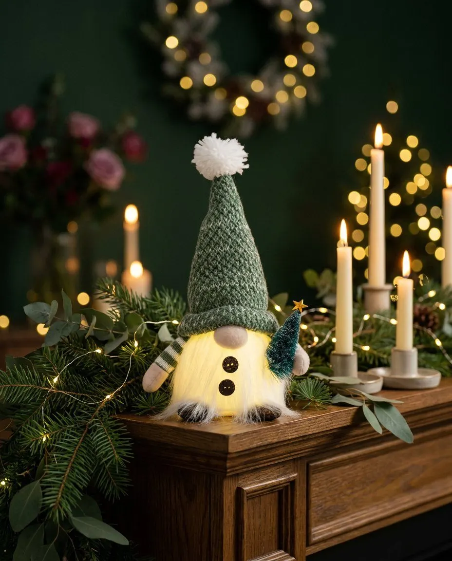 Glowing Christmas gnome, view 4