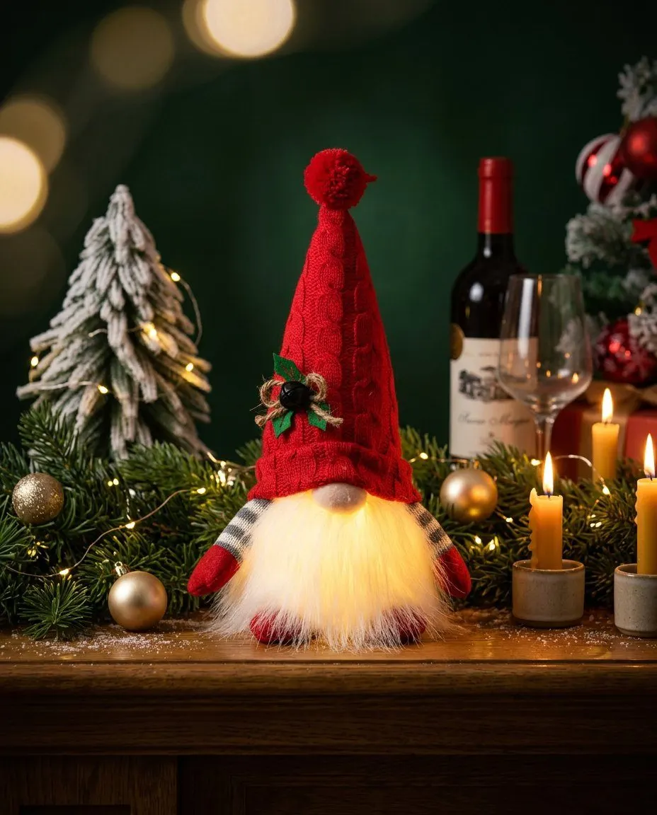 Glowing Christmas gnome, view 3