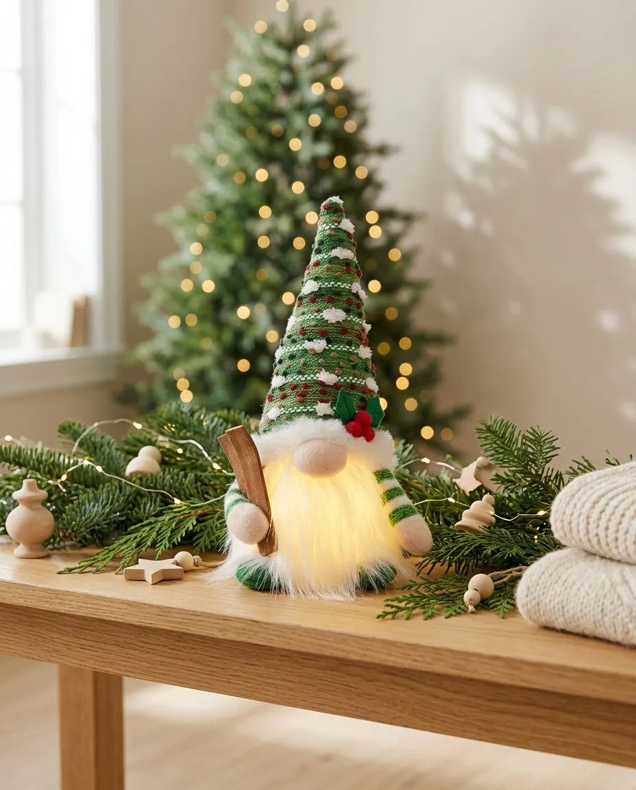 Glowing Christmas gnome, view 6