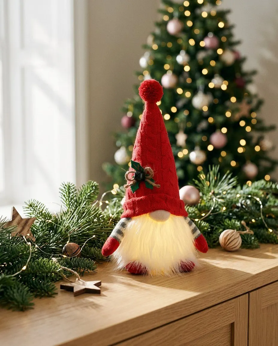 Glowing Christmas gnome, view 4
