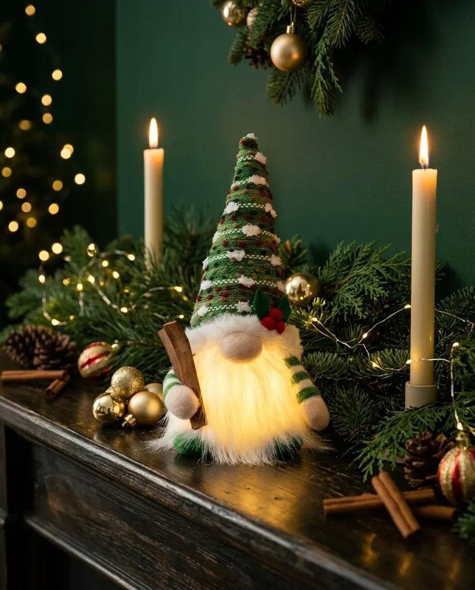 Glowing Christmas gnome, view 5