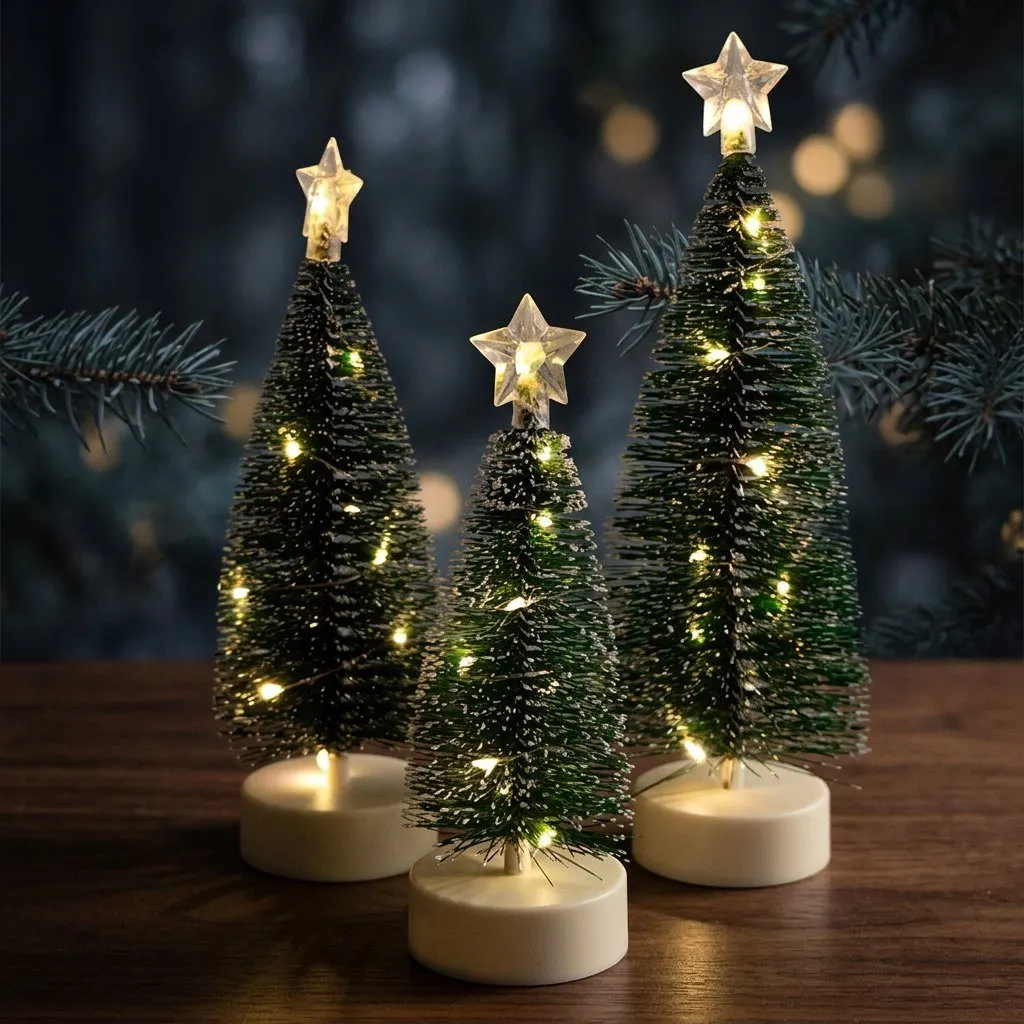LED Lighted mini Christmas tree, view 2