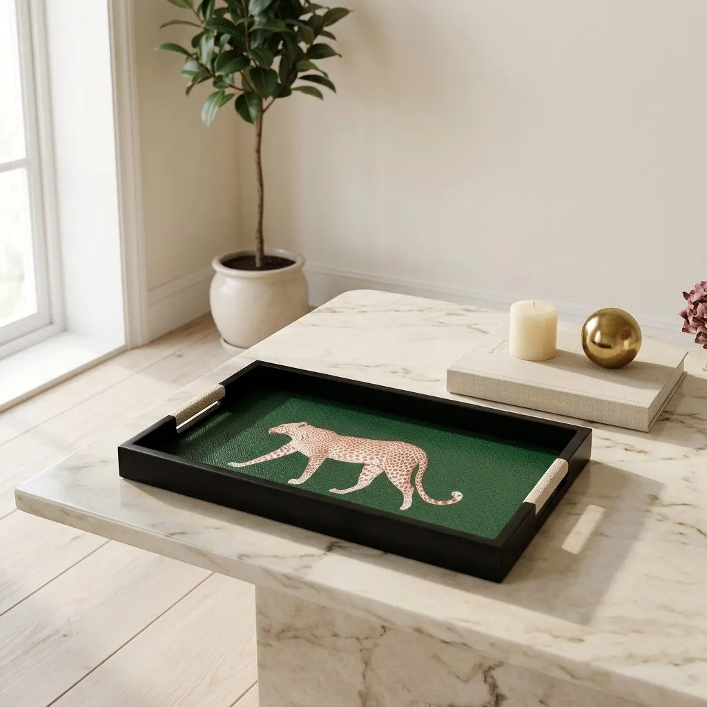 Leopard catch-all tray, view 4