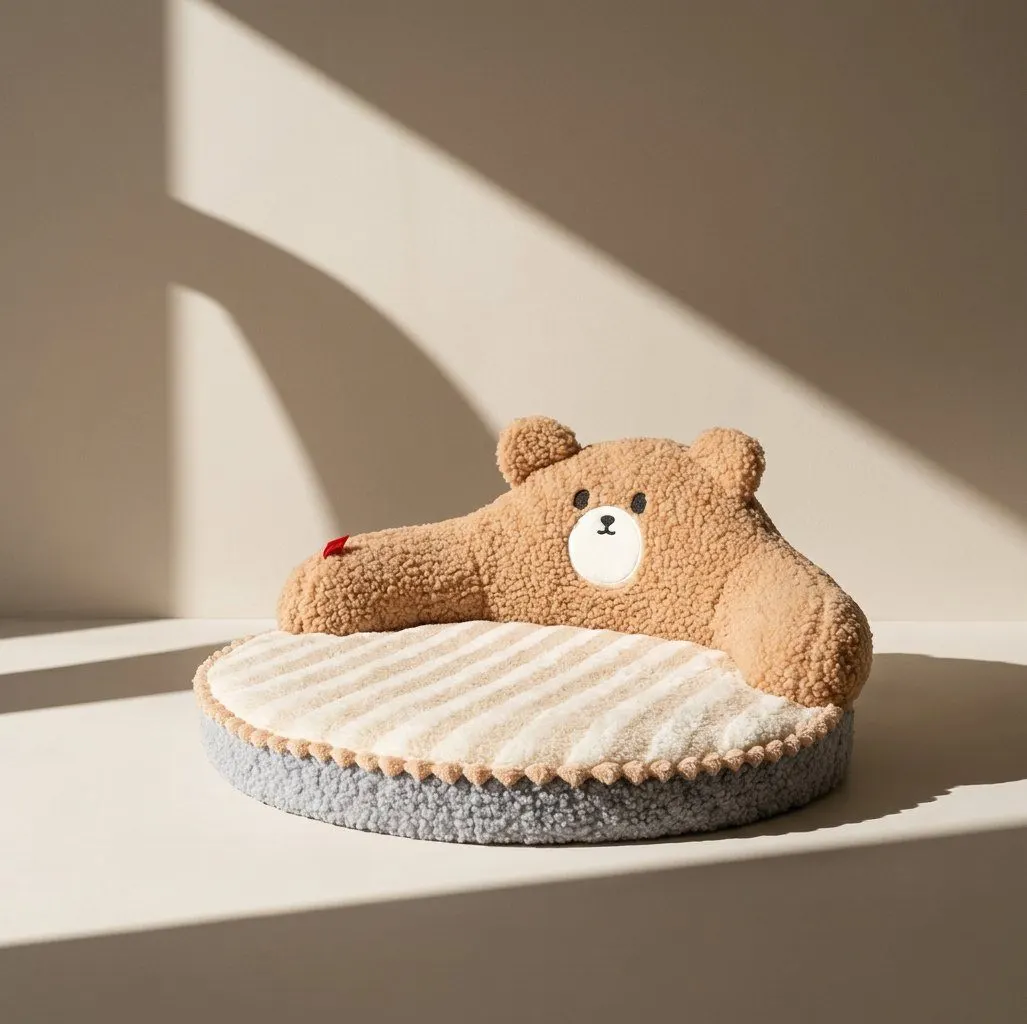 Pet bed with removable mat, view 5