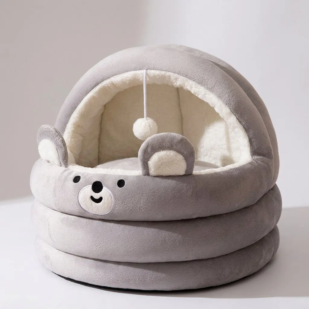 Pet bed, Grey, Small (30 x 30 x 28cm)