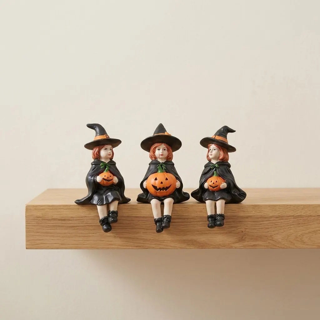 Set of three witch figurines, view 5