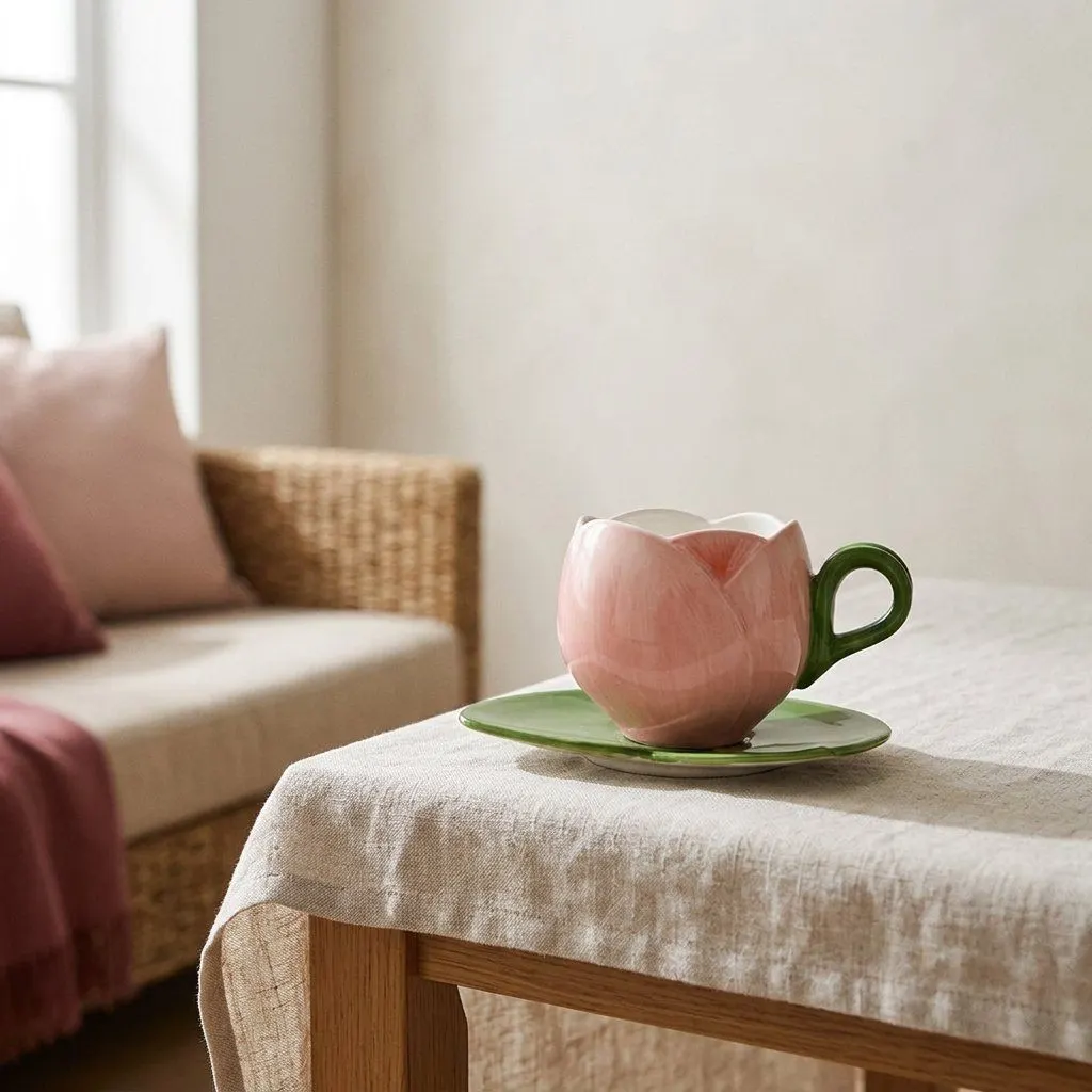Tulip flower mug, view 5