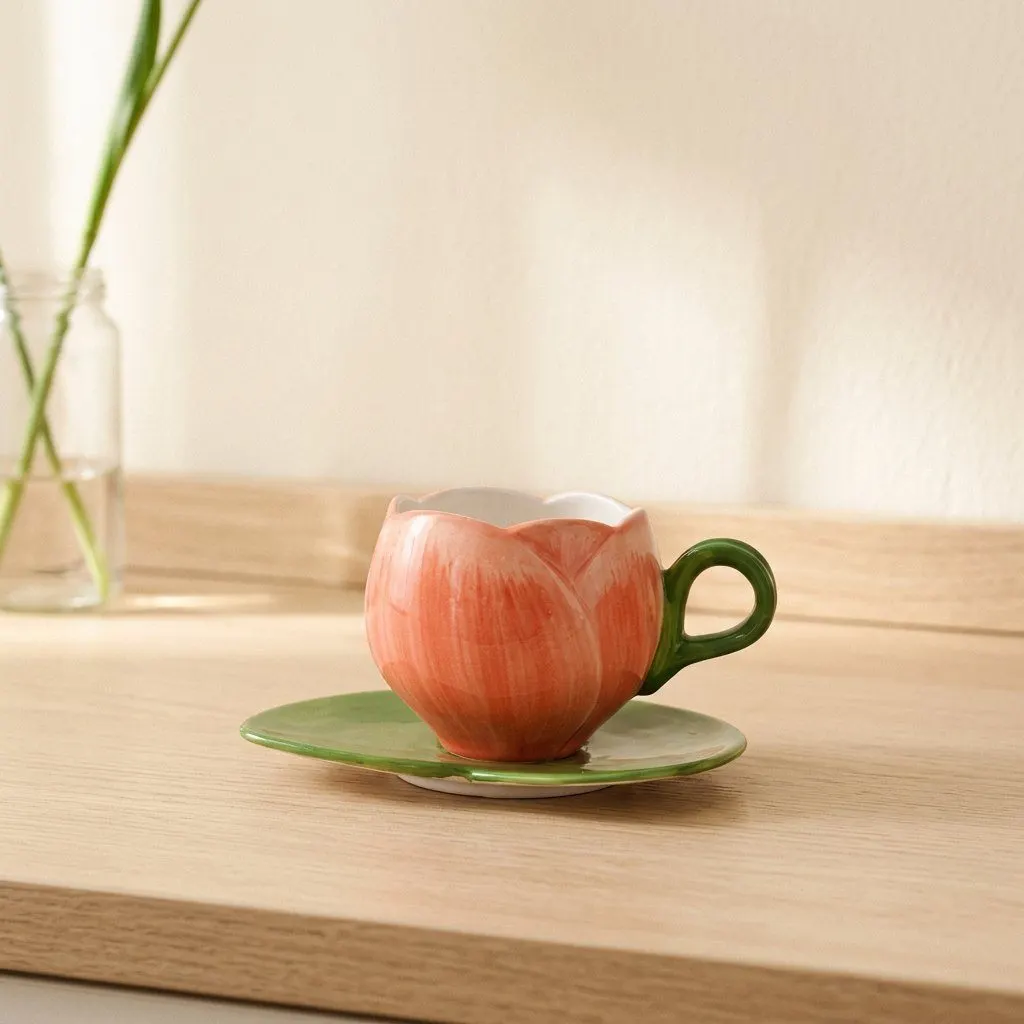 Tulip flower mug, view 4