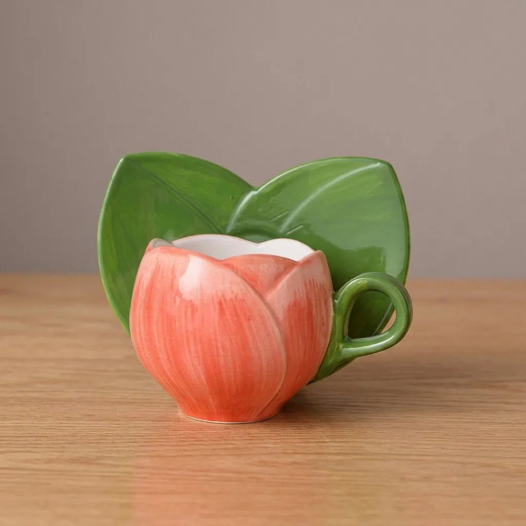 Tulip flower mug, view 2