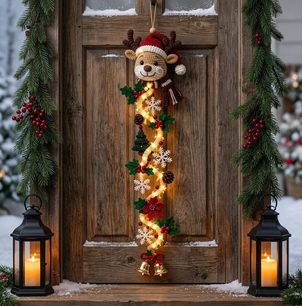 Twinkling Christmas Door Hanger, view 2