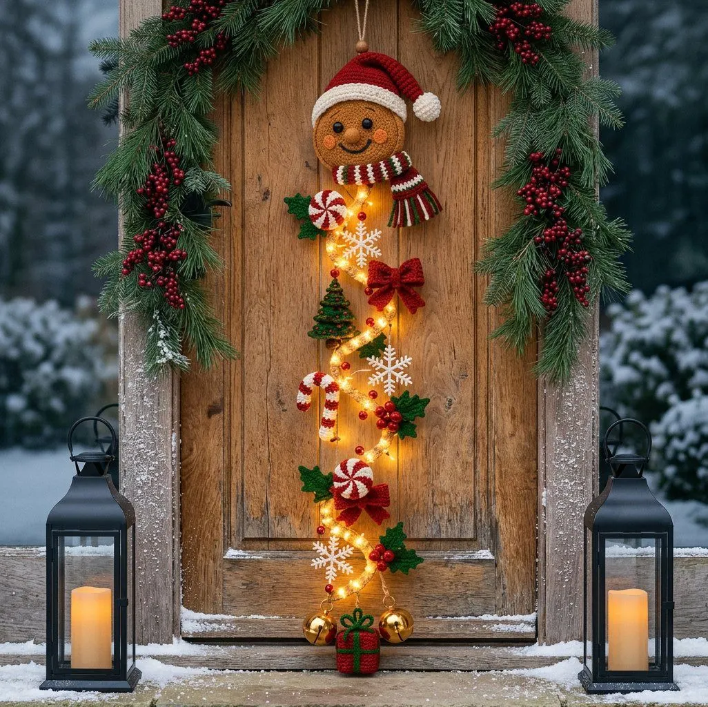 Twinkling Christmas Door Hanger, view 2