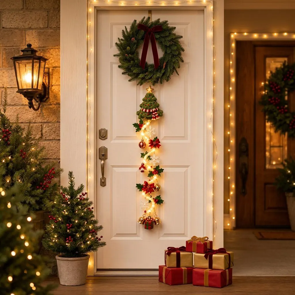 Twinkling Christmas Door Hanger, view 3