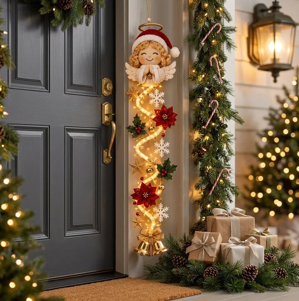 Twinkling Christmas Door Hanger