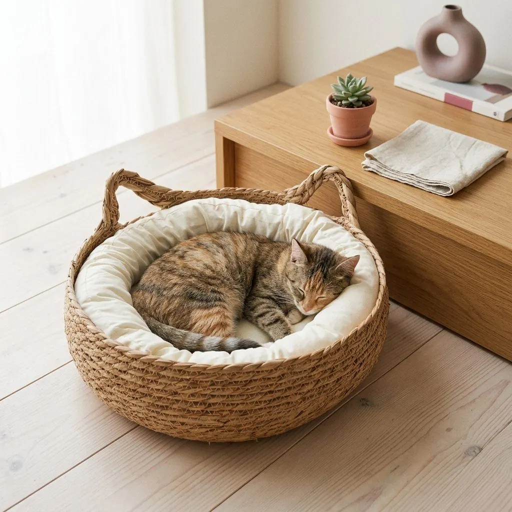 Woven pet bed